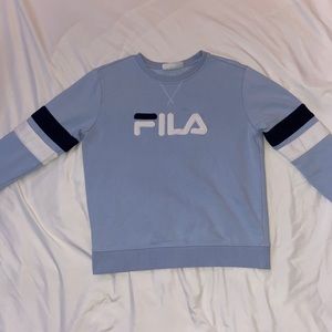 BRAND NEW baby blue FILA crew neck